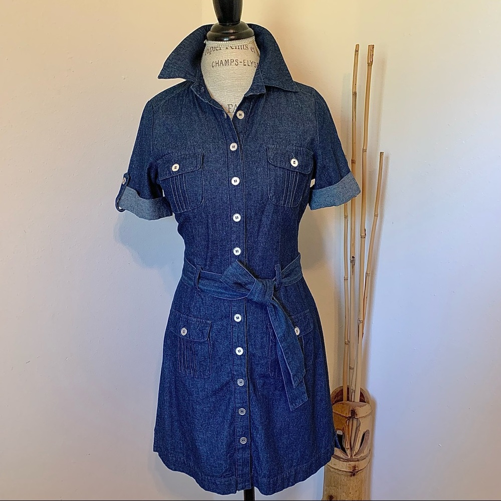 JFW DENIM BUTTON UP DRESS SIZE 6/7 juniors dept.